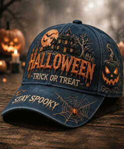 Halloween Trick Or Treat Hat Stay Spooky Mens Cap Gifts For Your Brother