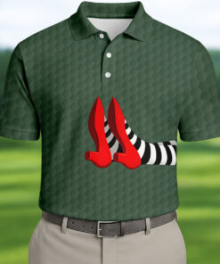 Halloween Witch Legs Polo Shirt Funny Spooky Wicked Mens Clothes Gifts For Friend