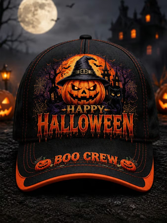 Happy Halloween Baseball Hat Witch Pumpkin Ball Cap Pumpkin Trick Or Treat Gift