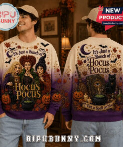 Hocus Pocus Merch It's Just A Bunch Of Sweater Vintage Halloween Witch Gifts For Husband