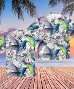 Hummingbirds Hawaiian Shirt Tropical Button Up Shirt For Hummingbirds Lovers Famerry - Homegiftaura