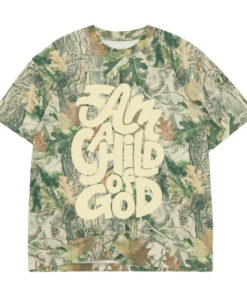 I Am A Child Of God Camo T-Shirt Christian Mens Apparel Jesus Gifts For Husband
