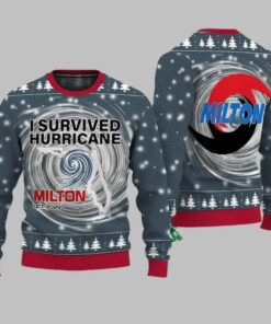 I Survived Hurricane Milton Ugly Sweater Florida Strong Holiday Merch Christmas Gifts