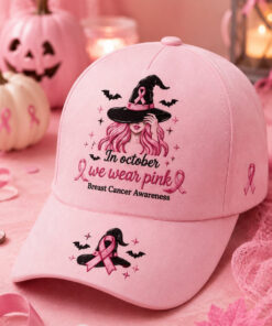In October We Wear Pink Baseball Hat Breast Cancer Awareness Cap October Gifts For Her