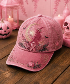 In October We Wear Pink Ribbon Baseball Hat Breast Cancer Awareness Cap Gifts For Sister