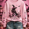 In October We Wear Pink Sweatshirt Breast Cancer Awareness Halloween Merch Best Halloween Gifts