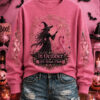 In October We Wear Pink Sweatshirt Breast Cancer Awareness Merch Gifts For Wife