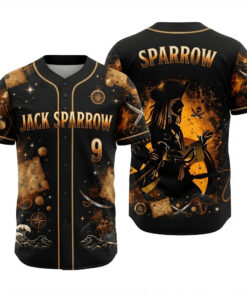 Jack Sparrow Halloween Baseball Jersey Jack Sparrow Merch Best Gifts For Men
