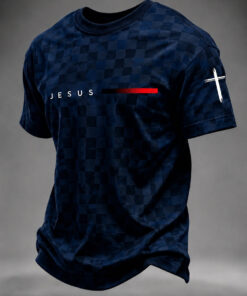Jesus Christian T-Shirt Faith Mens Clothing Religious Presents For Friend