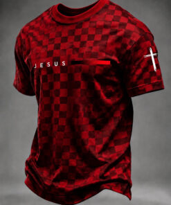 Jesus Cross T-Shirt Christian Mens Apparel Religious Faith Gifts For Men