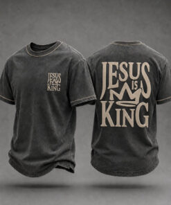 Jesus Is A King T-Shirt Religious Christian Merch Christian Gifts For Dads