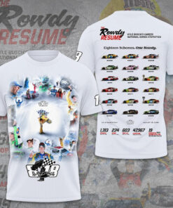 Kyle Busch Merch Rowdy Resume T-Shirt Motorsport Christmas Gift Ideas For Brother