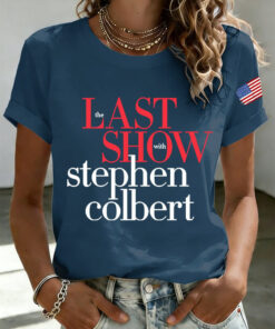 Last Show Stephen Colbert Merch Retro Last Show Print T-Shirt Best Gift For Daughter - Homegiftaura