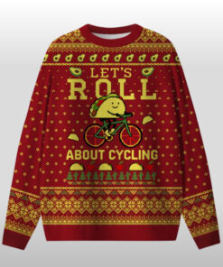 Let's Roll About Cycling Ugly Sweater Bicycle Lover Holiday Clothing Christmas Gifts