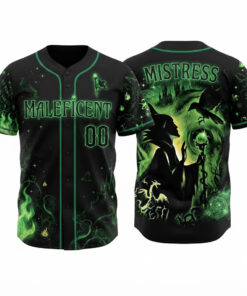 Maleficent Halloween Baseball Jersey Maleficent Merch Birthday Gifts For Him