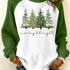 Merry And Bright Sweater Christmas Tree Merch Presents For Girlfriend