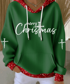 Merry Christmas Hoodie Religious Faith Apparel Christian Gifts For Her
