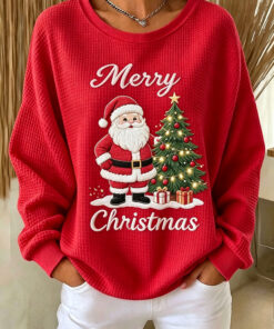 Merry Christmas Sweatshirt Santa Claus Religious Merch Gifts For Sister