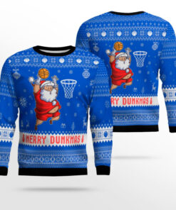 Merry Dunkmas Ugly Christmas Sweater Dunkmas Merch Perfect Basketball Gift For Fan