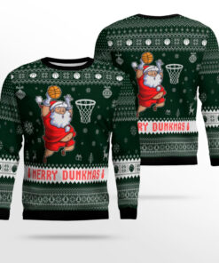 Merry Dunkmas Ugly Christmas Sweater Perfect Basketball Gift For Fans