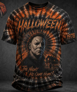 Michael Myers Merch Halloween Horror Movie Tie Dye T-Shirt 1978 Spooky Season Gift