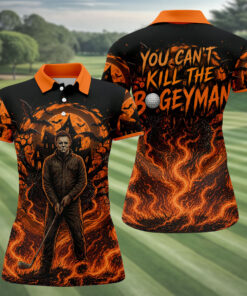 Michael Myers You Can't Kill The Boogeyman Polo Shirt Halloween Womens Apparel