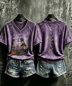 Midnight Margaritas 1693 V-Neck T-Shirt Practical Magic Clothes Halloween Gifts