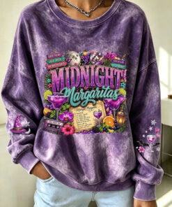 Midnight Margaritas Sweatshirt Girls Night Out Halloween Clothing Gifts For Sister