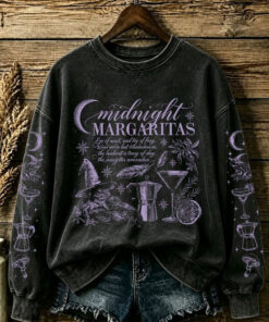 Midnight Margaritas Sweatshirt Magic Witch Halloween Clothes Present For Her