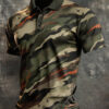 Military Camo Polo Shirt Army Patriotic Mens Apparel Gifts For Veteran