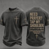 Need Prayer Tap My Shoulder T-Shirt Let's Take It To God Together Merch Gifts Christian Faith
