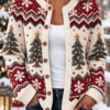 Nordic Fair Isle Christmas Round Neck Cardigan Faith Womens Merch Sister Gifts