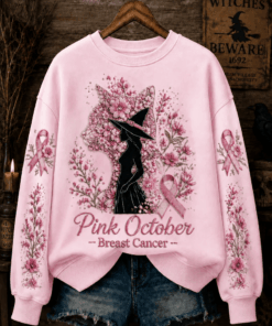 Pink October Breast Cancer Sweatshirt Breast Cancer Awareness Merch Cozy Apparel Gift