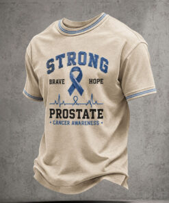 Prostate Cancer Awareness Month Merch Brave Hope Strong T-Shirt September Gifts For Him