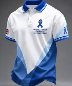 Prostate Cancer Awareness Month Merch Hope Strength Courage Polo Shirt Health Support Gifts