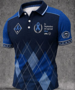 Prostate Cancer Awareness Month Merch In September We Spread Blue Polo Shirt Dad Gifts