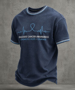 Prostate Cancer Awareness Month Merch Strength Hope Courage T-Shirt Health Gifts For Dad
