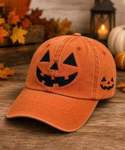 Pumpkin Face Hat Halloween Spooky Season Mens Cap Best Gifts For New Friend