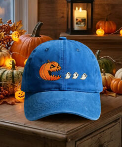 Pumpkin Pacman Halloween Hat Ghost Eater Ball Cap Gifts For My Husband