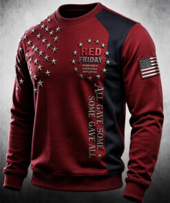 Red Friday Merch Remember Everyone Deployed Sweatshirt Patriotic Gift For Men