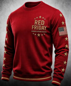 Red Friday Merch Remember Everyone Deployed Sweatshirt Patriotic US Flag Gifts