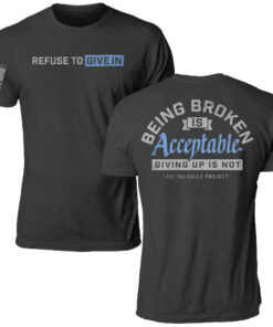 Refuse To Give In T-Shirt Inspirational Christian Faith Merch Church Sunday Gift