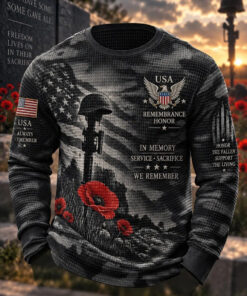 Remember And Honor Long Sleeve Shirt Veterans Day Apparel Patriotic Military Remembrance Gift