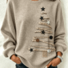 Rope Christmas Tree Sweater Christian Womens Apparel Holiday Outfit Gifts For Her
