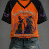 Salem Broom Co V-Neck T-Shirt Witchcraft Halloween Fan Merch Spooky Gifts For Sister