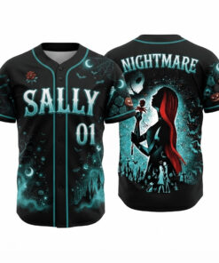 Sally Halloween Baseball Jersey The Nightmare Before Christmas Merch Meaningful Gifts