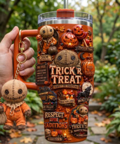 Sam Trick Or Treat Handle Tumbler Halloween Horror Merch Spooky Gifts For Men