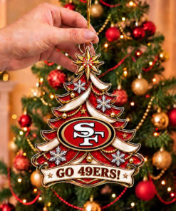 San Francisco 49ers Football Merch Ornament SF 49ers Christmas Tree Decor Fan Gifts