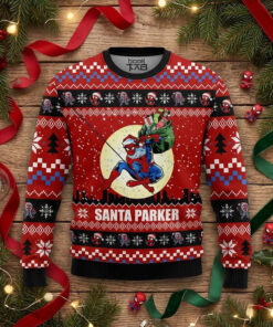 Santa Parker Merch Spider Man Ugly Sweater Superhero Christmas Gifts For Husband