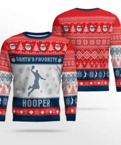 Santa's Favorite Hooper Ugly Christmas Sweater Birthday Ideas For Husband